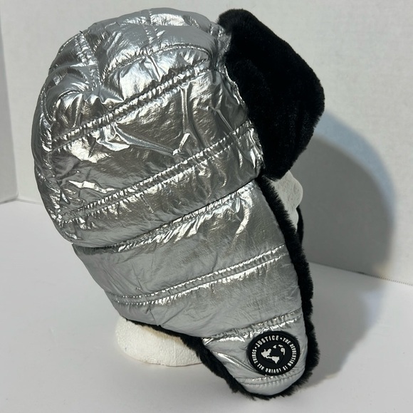 Justice Youth Fleeced Winter Beanie Hat Snowboard - Picture 5 of 11